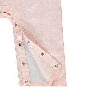 Combinaison longues smockée imprimé tacheté pour bébé fille 