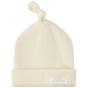 Bonnet côtelé effet noué pour pour bébé fille 