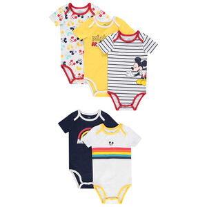 Set van 5 body’s met korte mouwen voor babyjongens met patroon Mickey Disney 