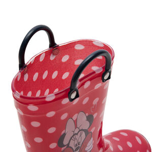 Rubberen regenlaarzen met stippen "all-over" en print Minnie Disney van maat 28 tot 32 