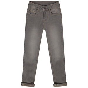 Jean skinny effet used à texte en relief garçon 
