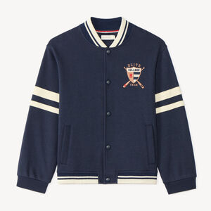 Teddy gilet voor jongens van fleece met decorative borduring 