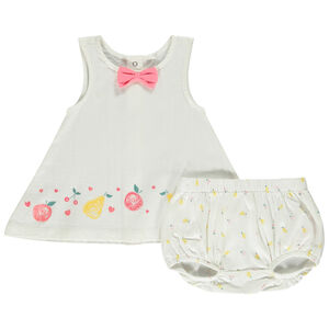 Ensemble en jersey débardeur + bloomer pour bébé fille 