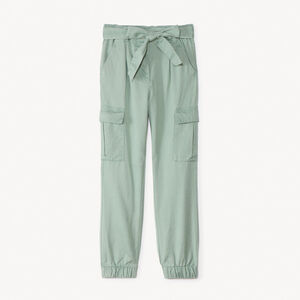 Cargo broek van twill met riem voor meisjes 