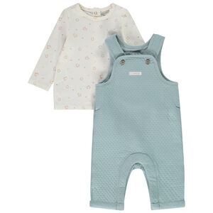 Gewatteerde 2-delige set met salopette voor baby 