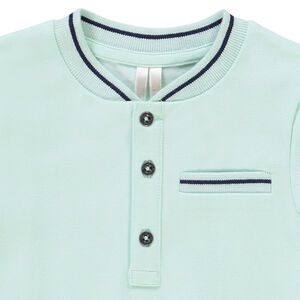 Poloshirt met korte mouwen van katoen met teddy kraag voor baby jongen 