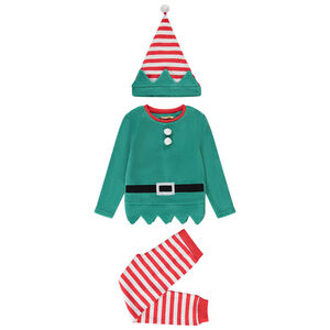 Pyjama + bonnet de Noël lutin pour garçon 