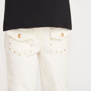 Flared jeans met opgestikte zakken voor meisjes 