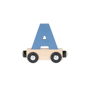 Houten "A" wagen - blauw 