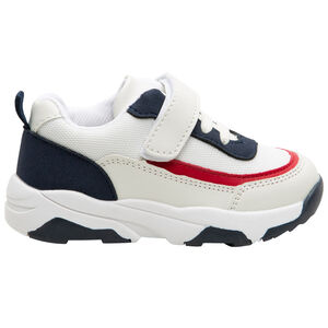 Baskets basses contrastées à semelle compensée 