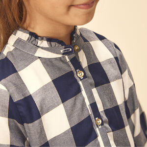 Jurk met ruitjes in lyocell voor meisjes 