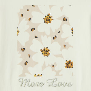 T-shirt manches longues print fleurs fille 