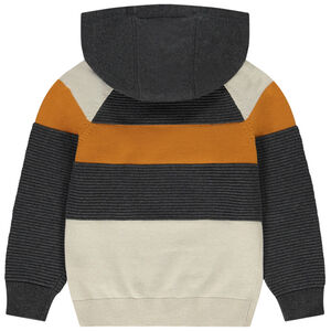 Trui met kap in fantasie met colour block effect voor jongen 