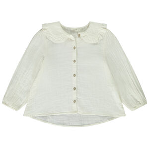 Lange mouwen katoenen gaas blouse voor meisjes 