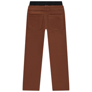 Pantalon à taille élastiquée et surpiqûres garçon 