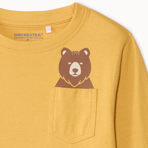 T-shirt met lange mouwen en speelse dierenprint voor jongens 