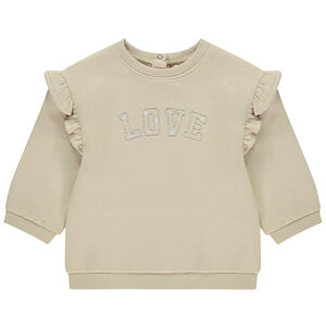 Sweat manches longues en molleton avec patch brodé pour bébé fille 