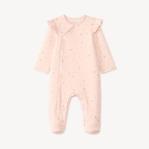 Donsbaby meisjes romper met drukknopen en fantasieprint 