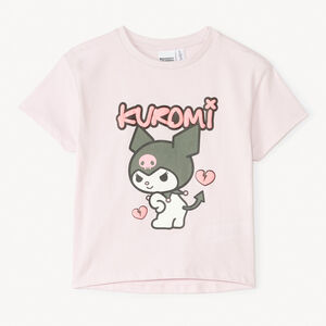 T-shirt manches courtes Kuromi Hello Kitty pour fille 