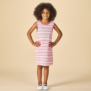 Robe sans manches en crochet fantaisie pour fille 