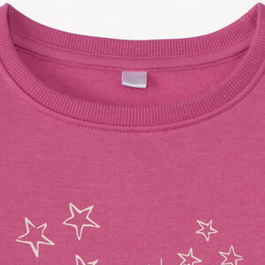 Sweatshirt in fleece met print voor meisjes 