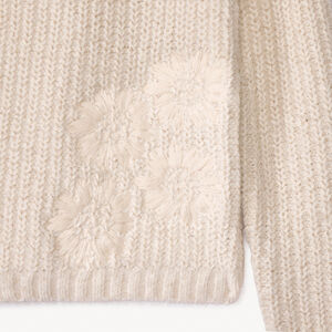 Pull en tricot perlé scintillant et brodé fille 