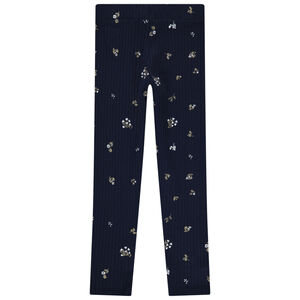 Legging côtelé à imprimé pailleté fille 