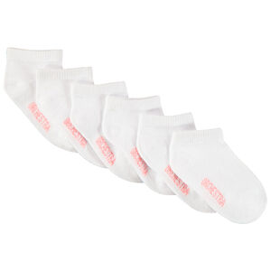 Lot de 6 paires de chaussettes courtes unies pour fille 