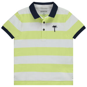 Polo manches courtes rayé broderie palmier pour garçon 