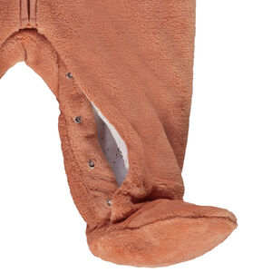 Combi-piloot in effen sherpa met fantasiekap voor baby 