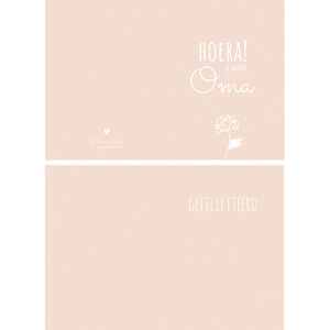 Carte de voeux Hoera je wordt oma 