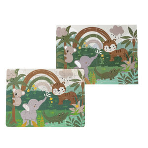 Puzzle 64 stukjes Little Savane voor kinderen vanaf 3 jaar om fijne motoriek te ontwikkelen en dieren te ontdekken 