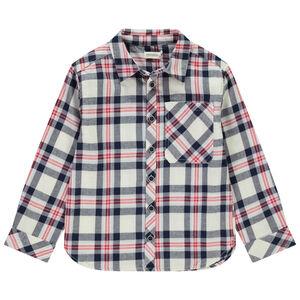 Lange mouwen geruite flanellen shirt jongens 