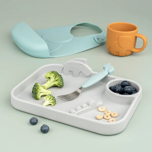 Lot de 3 couverts Easy Grip Deer Friends Bleu 