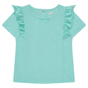 Tee-shirt manches courtes en jersey avec volants 