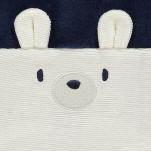 Dors-bien ourson en velours fantaisie pour bébé 