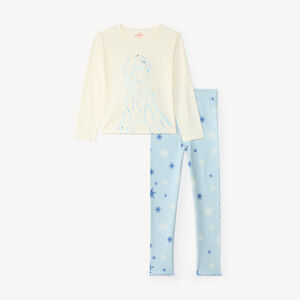 Pyjama 2-delig met lange mouwen voor meisjes, bedrukt met Frozen Disney. 