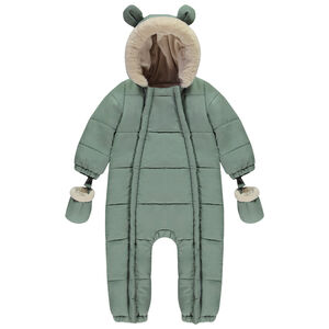 Combi-pilote imperméable ourson pour bébé avec finitions différentes selon l'âge 