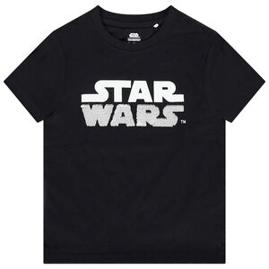 T-shirt manches courtes fantaisie Star Wars Disney à sequin pour garçon 