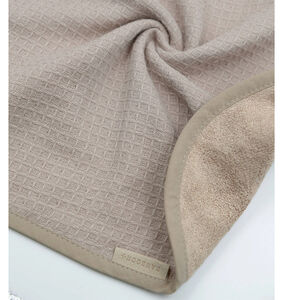 Cape de bain + gant de toilette éponge gaufré - Mocha Sand - 75x75 cm 