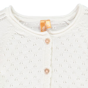 Gilet en maille ajourée pour bébé fille 