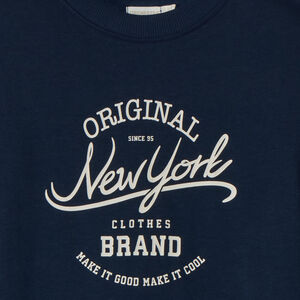 Sweatshirt in fleece met print voor jongens 