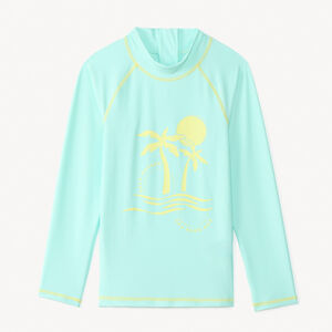 T-shirt met lange mouwen anti-UV SPF 50+ palmbomen voor jongens 