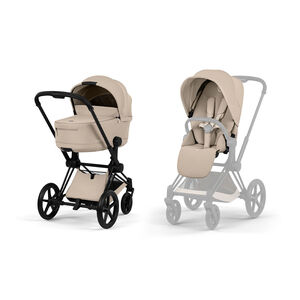 Poussette Duo Priam - Matt Black/Cozy Beige 