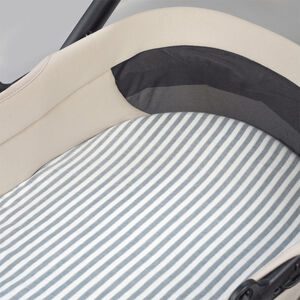 Set van 2 hoeslakens draagmand Praliné Vichy/Stripes Matcha 