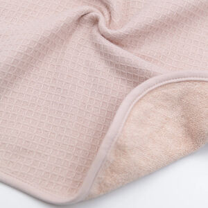 Cape de bain + gant de toilette éponge gaufré - Vintage Pink - 75x75 cm 