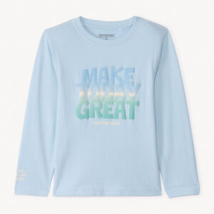 T-shirt met lange mouwen en gedrukte puff voor jongens 