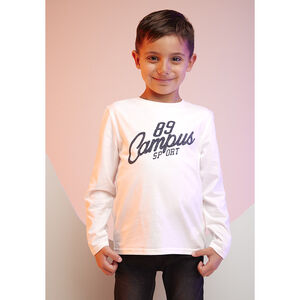 T-shirt van jersey met lange mouwen en fantasieprint jongens 
