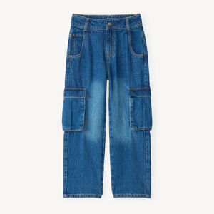 Cargo jeans jongens loose in denim 