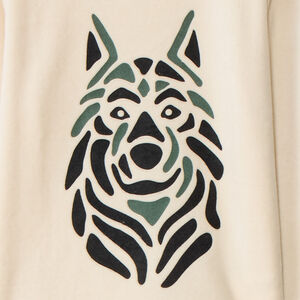 Pyjama set van fluweel met wolfmotief voor jongens 